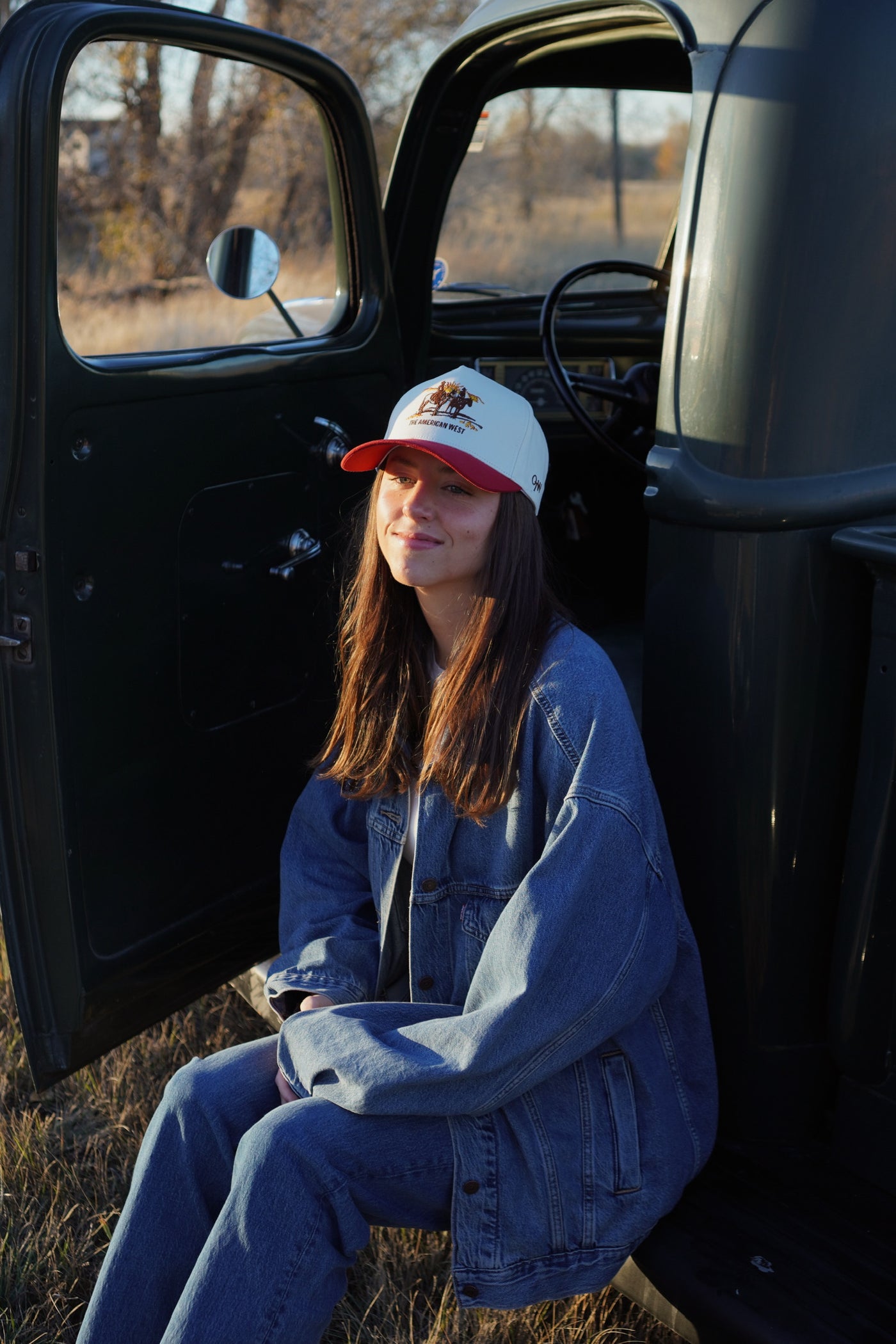 American West “On The Way” Canvas Trucker Hat